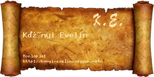 Kányi Evelin névjegykártya